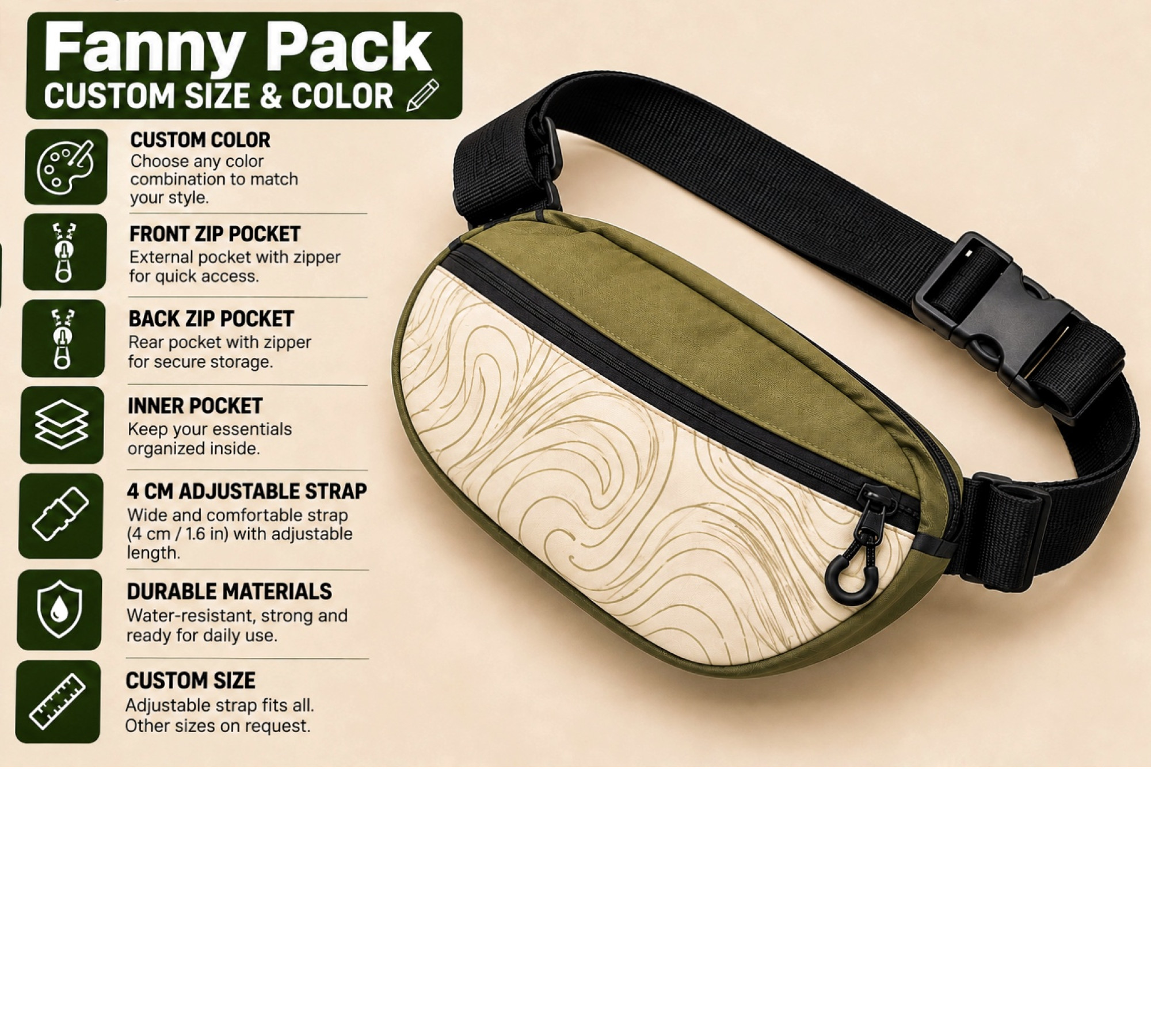 TRVL Cycling Waist Bag for City Rides & Travel