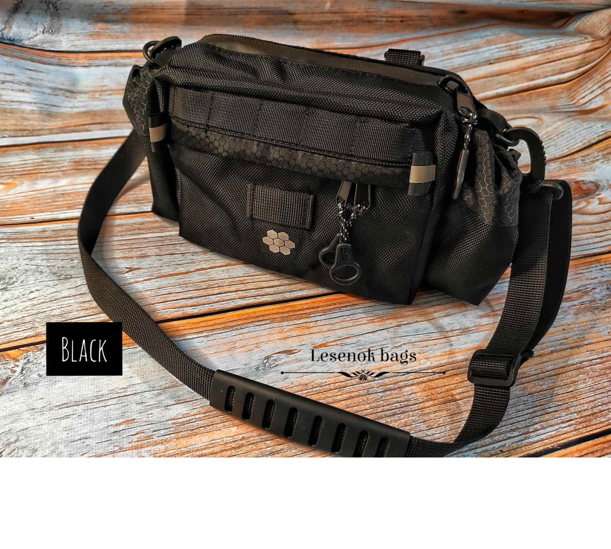 Front Bike Bag "NAUTILUS" (dark blue + orange) Bicycle gifts Handlebar Bag- Bikepacking-packing trips Bike bag for commuting.