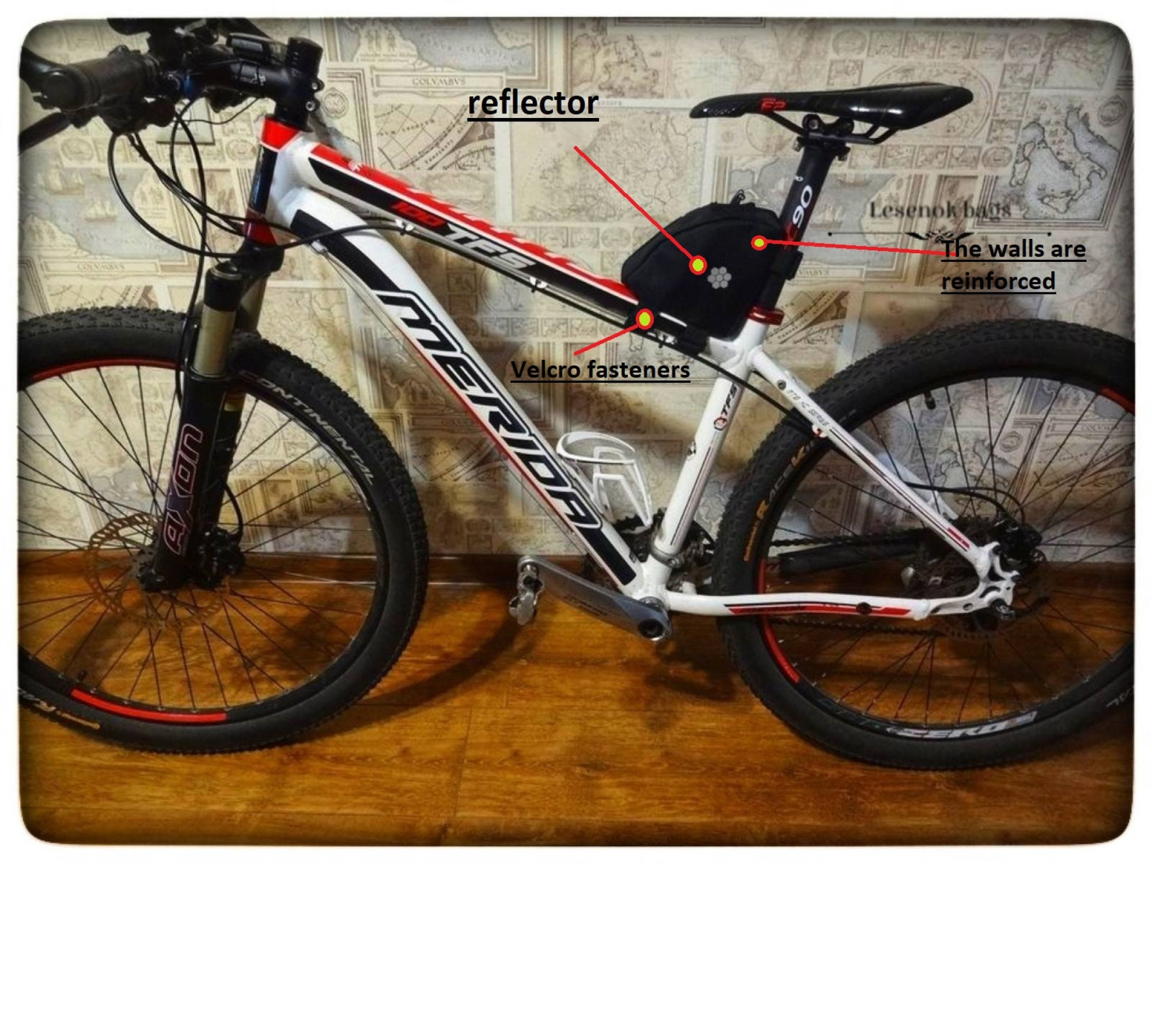 Bicycle bags urban Bike frame bag. Saddle bag bike. Bicycle accessories ride bag. Rear bike bag. cyclist anniversary. Organizer transparent