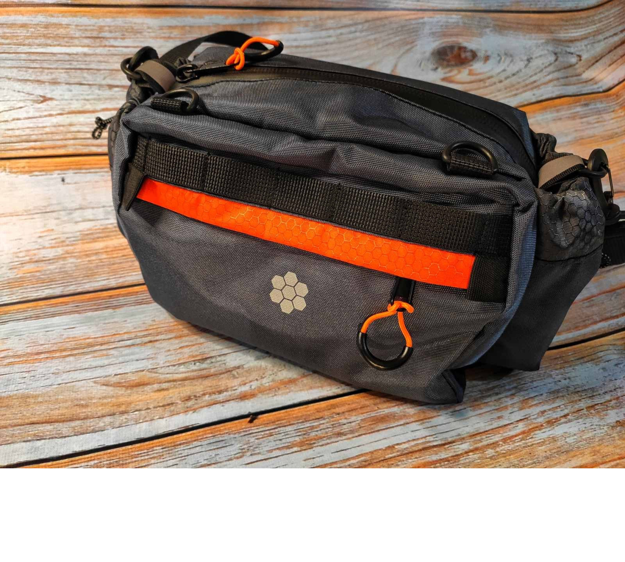 Front Bike Bag "NAUTILUS" (dark blue + orange) Bicycle gifts Handlebar Bag- Bikepacking-packing trips Bike bag for commuting.