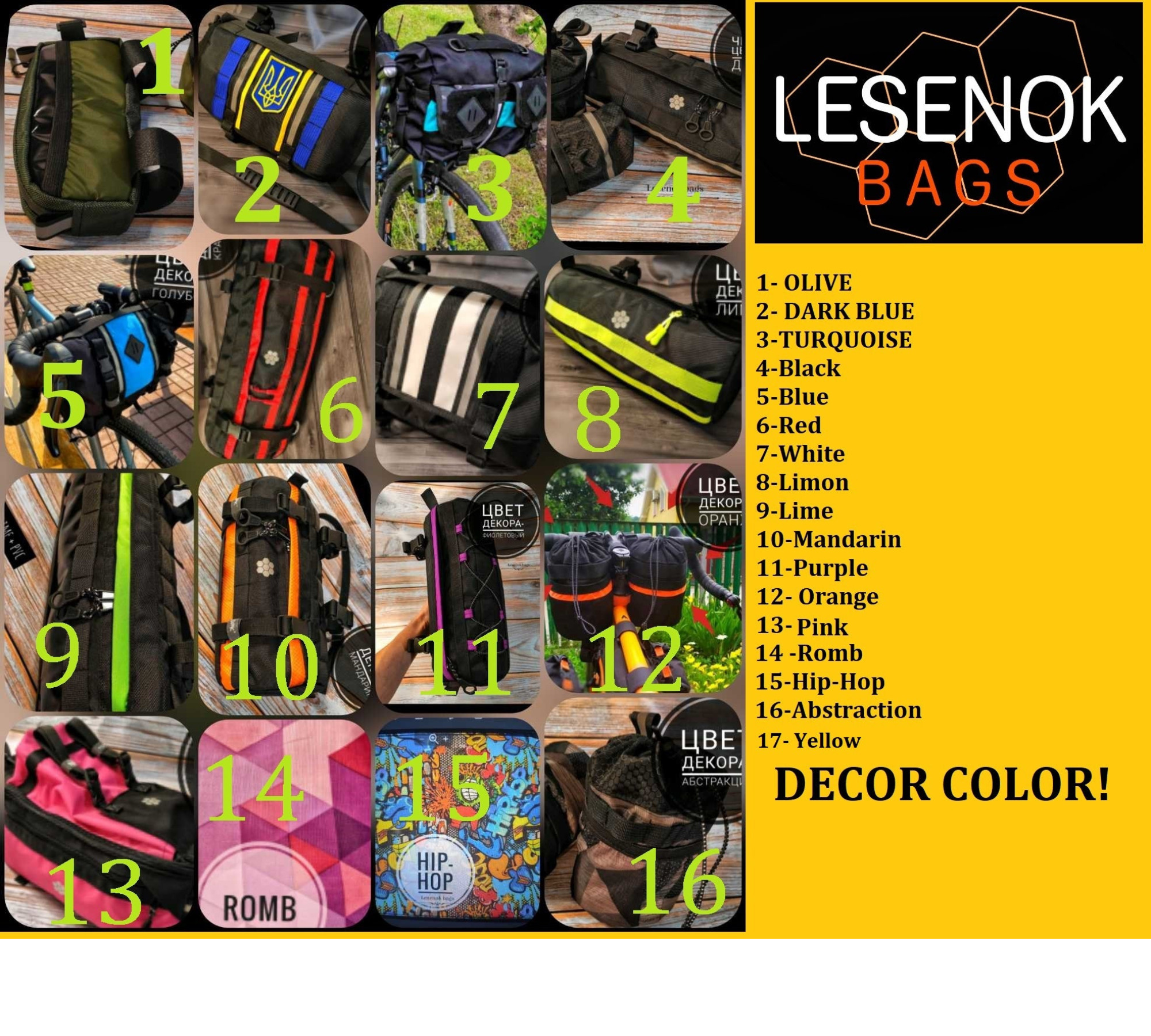 Bike Frame Bag, Small Bike Bag, Bikepack, Cycling Bag, Half Frame Bag, Mtb frame bag, Custom bike frame bag - Lesenok bag