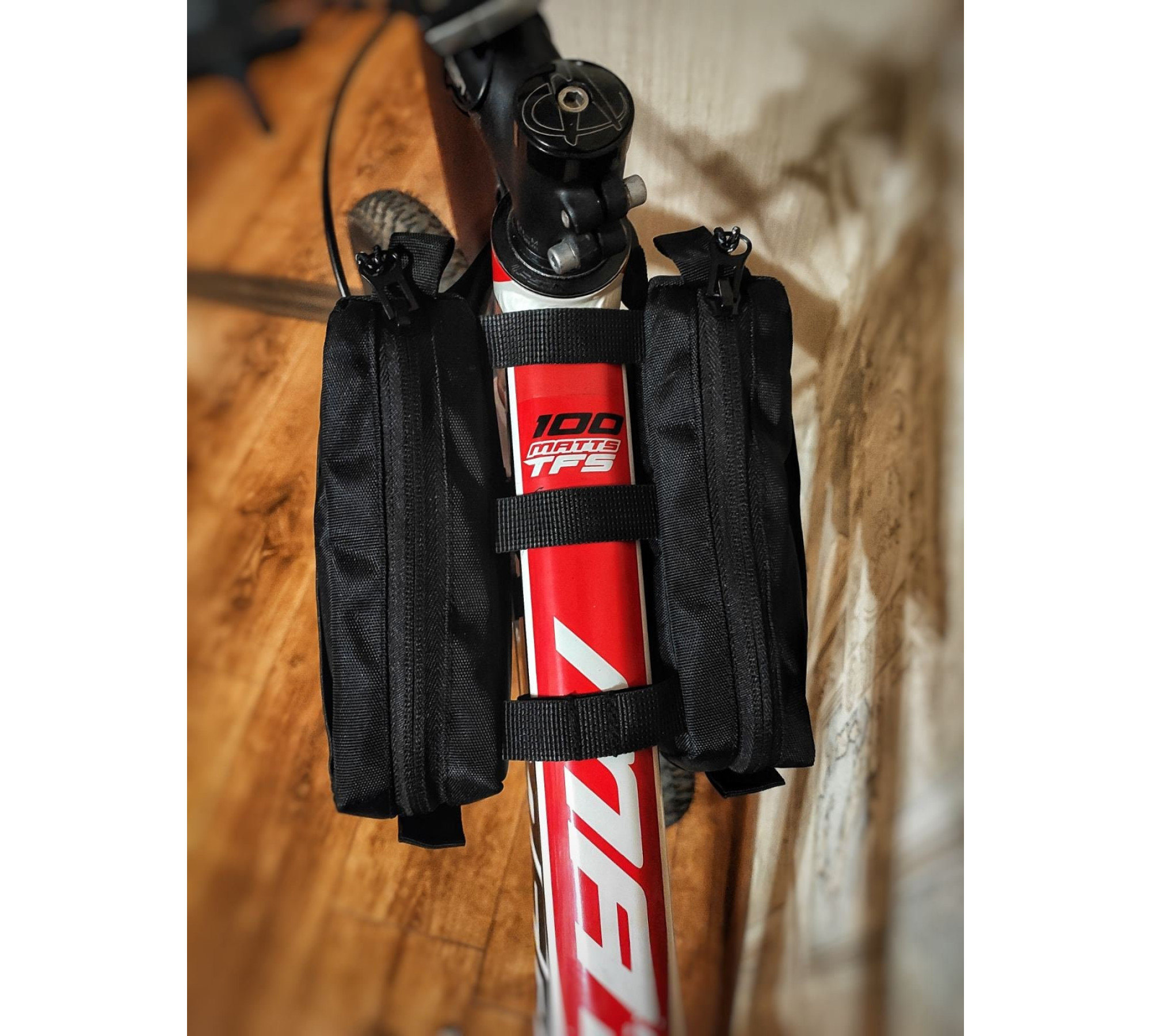 Cycling bag black, bike frame bag with a zipper, road trip, bicycle accessories, cyclist anniversary, bicycle bag gifts, Biking bag.