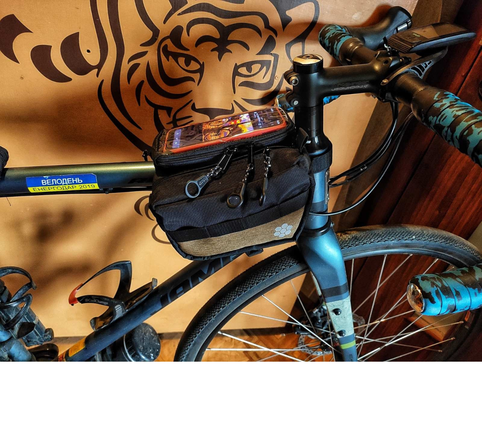 Bicycle Accessories Bag custom Bike Frame Bag Cycling Gifts Clear Phone Case Bike decor for women -  Cyclist anniversary Bicycle bag.