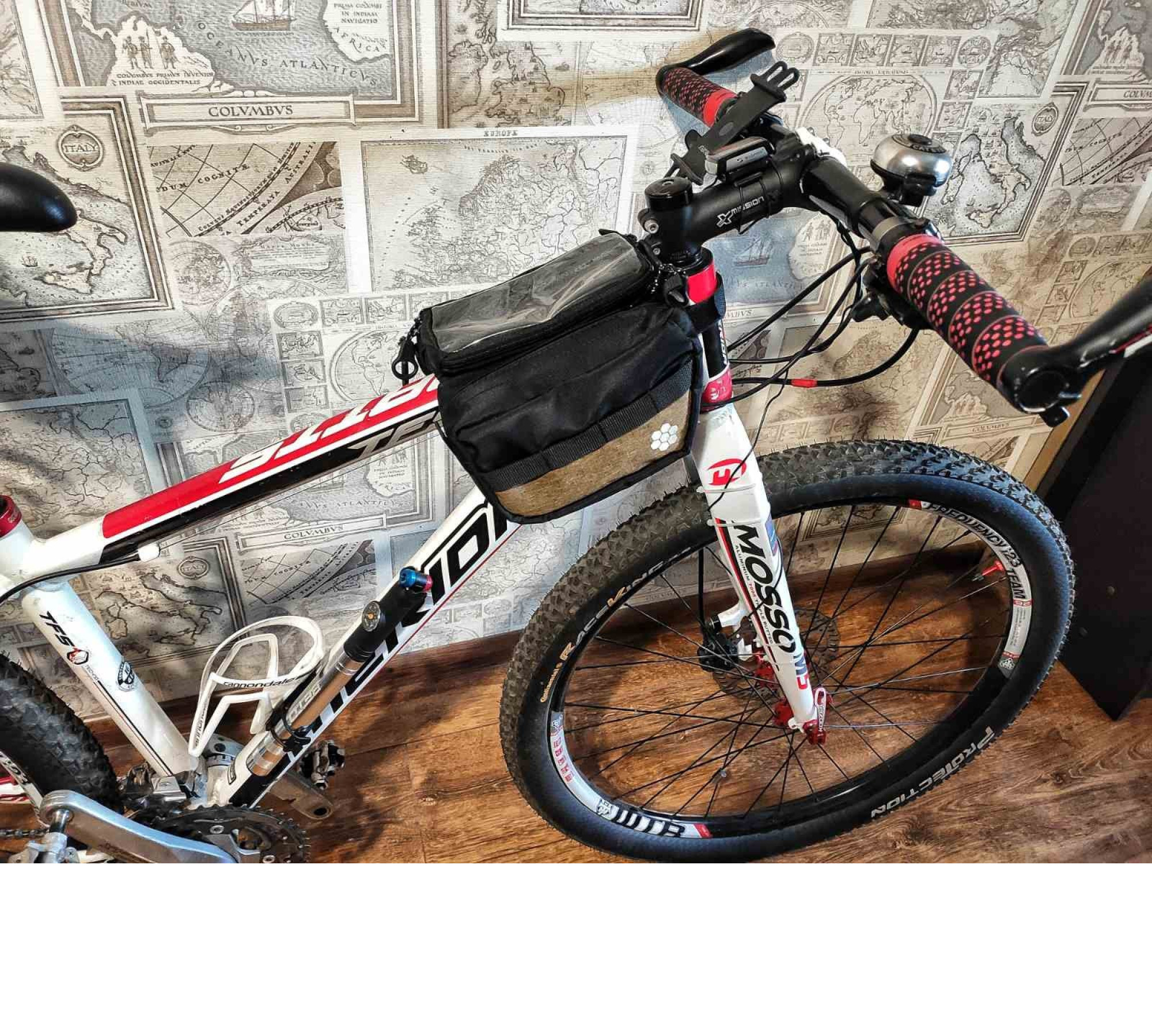 Bicycle Accessories Bag custom Bike Frame Bag Cycling Gifts Clear Phone Case Bike decor for women -  Cyclist anniversary Bicycle bag.