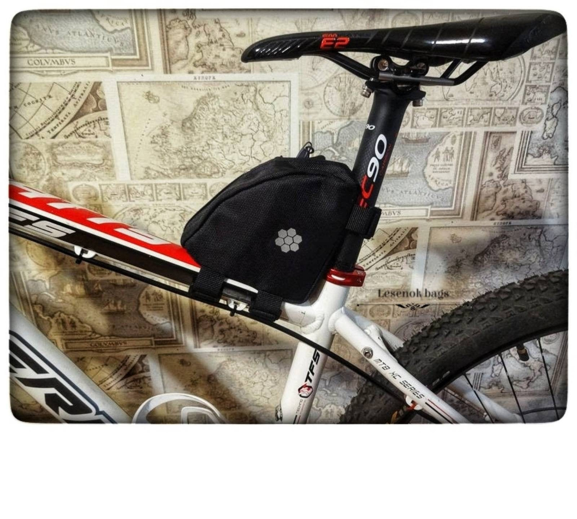 Bike bag Bicycle Bags Green in Bike frame gear, Saddle bag bike, Bicycle accessories  Rear bike bag, cyclist anniversary Organizer bag.