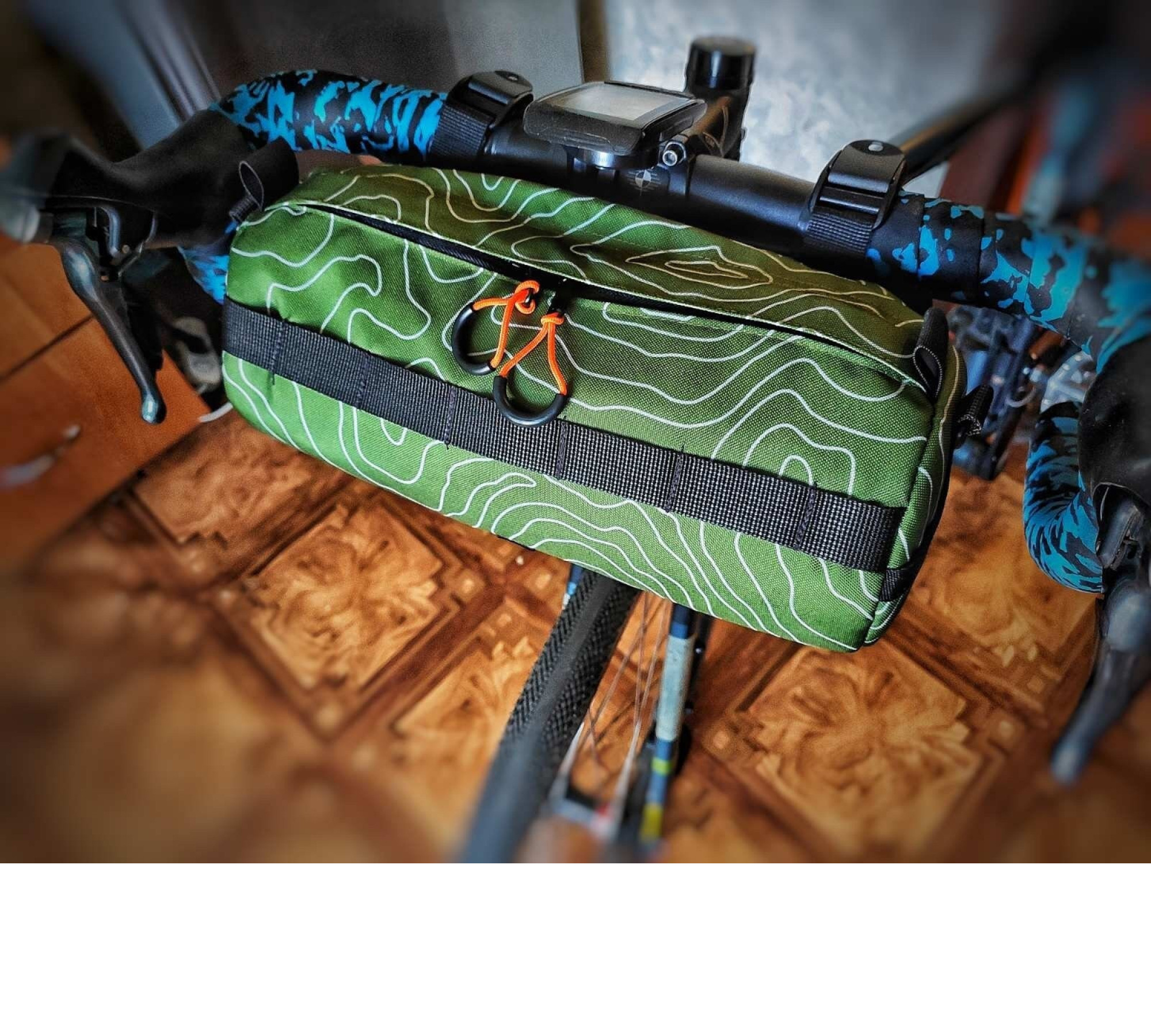 Bicycle handlebar bag. Cycling bag gifts. Sport bag gifts. Travel bag cycling. Bicycle accessories. Custom bike bag khaki - Lesenok bag