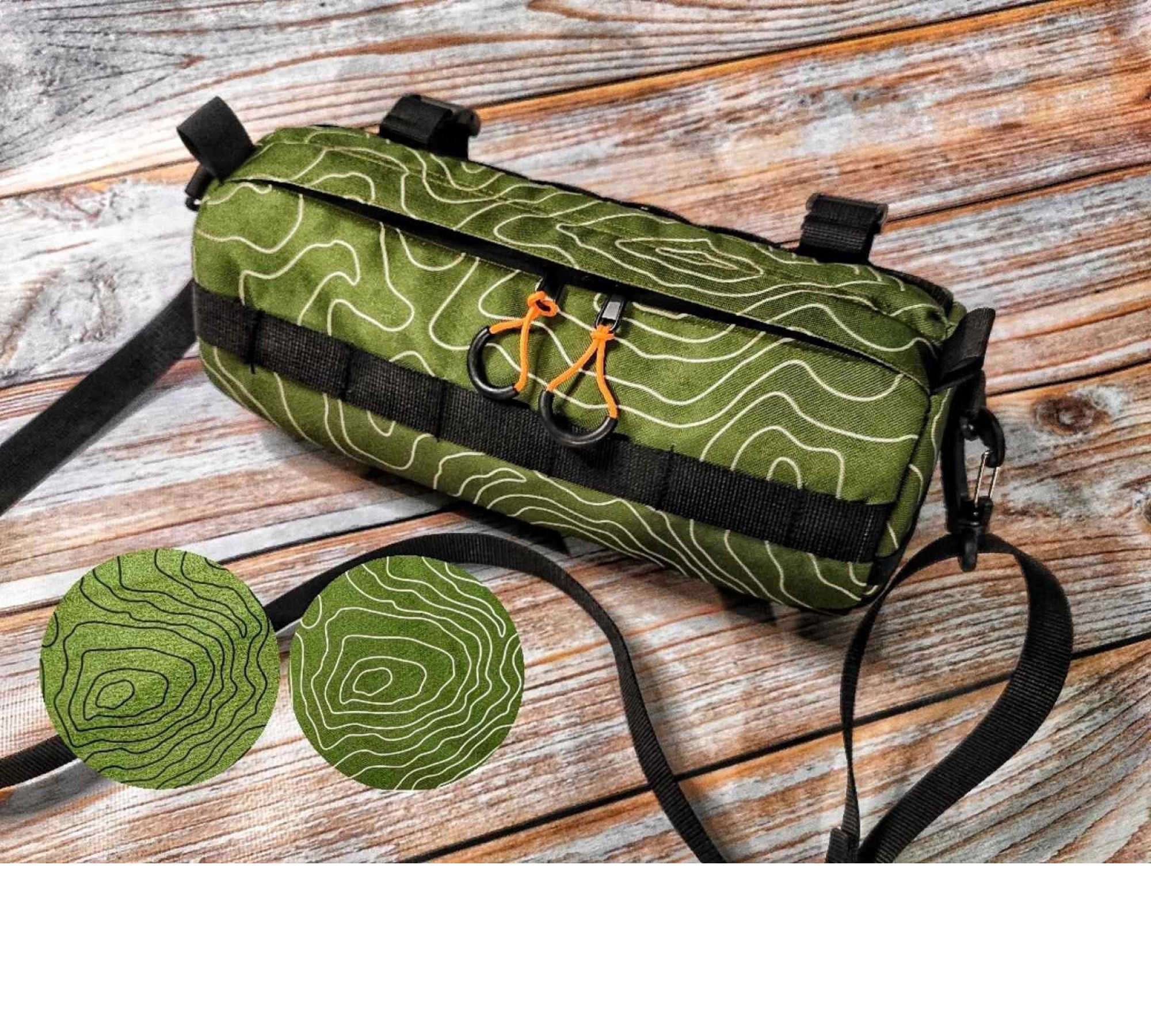 Bicycle handlebar bag. Cycling bag gifts. Sport bag gifts. Travel bag cycling. Bicycle accessories. Custom bike bag khaki - Lesenok bag