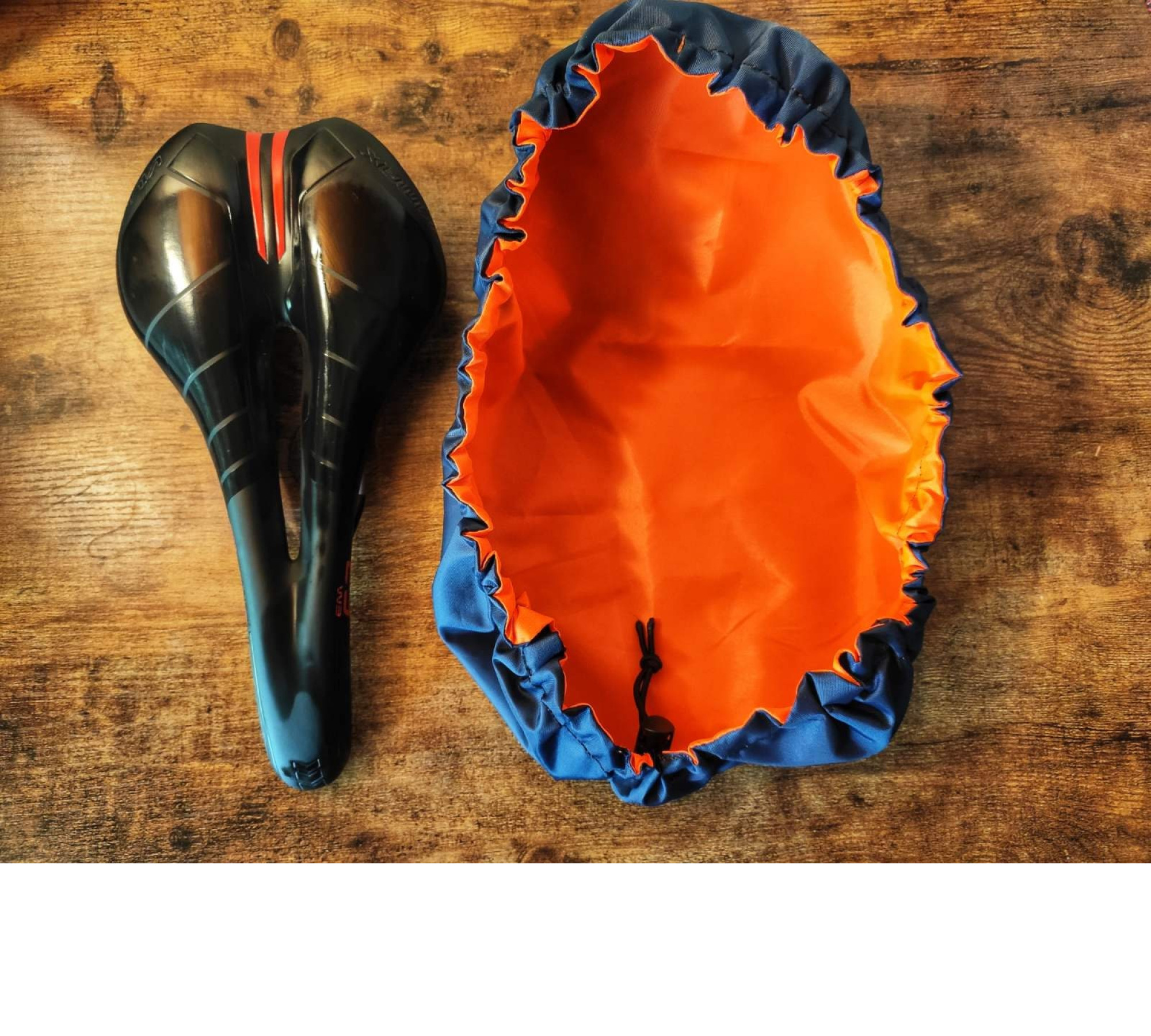 Seat cover for Bicycle saddle cover double-sided. A gift for a bicyclist traveler. Bag for biking and bikepacking. Bike saddle protection.