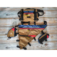 Set-4 Handlebar Cycling Bag+ frame bag+ full frame bag+small bike bag- custom, Cycling gifts - bicycle accessories for gravel ride bikepack.