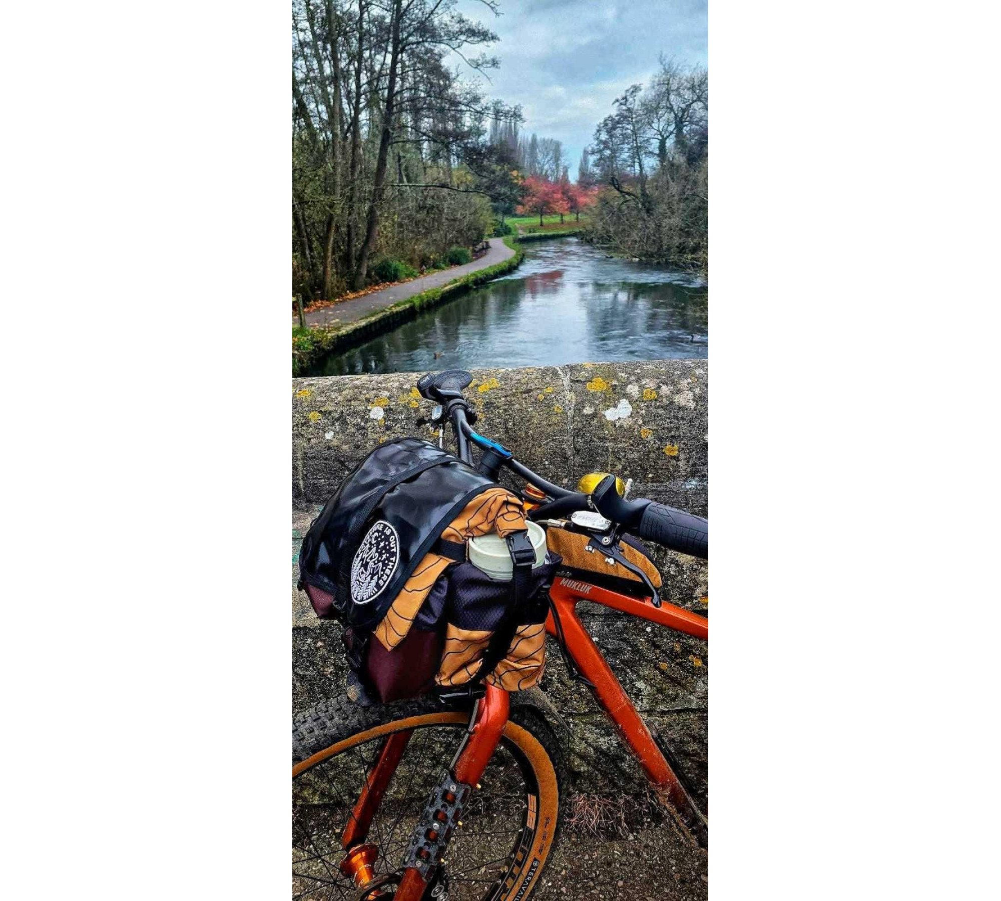 Front Bicycle Bag Big Handlebar bag gifts for ride trip, Bikepacking gear pack, Gravel bag asseccories, Roll-top bag big Bike pack large.