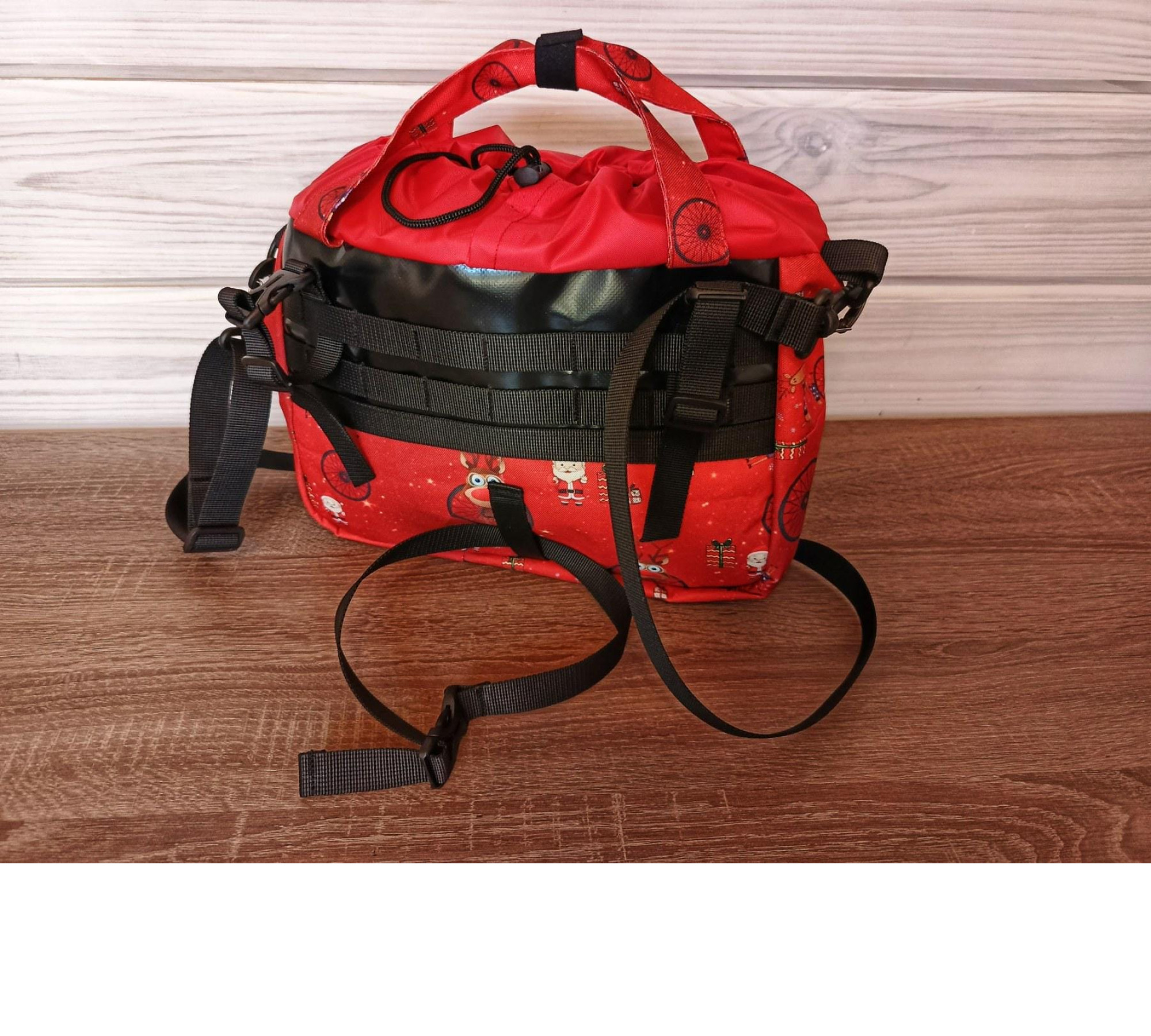 Bike bag Front Bag Handlebars | For bike rides before Christmas| Cycling New Year| Red Bags Gifts| Shoulder Bag Gift Bag! Presents