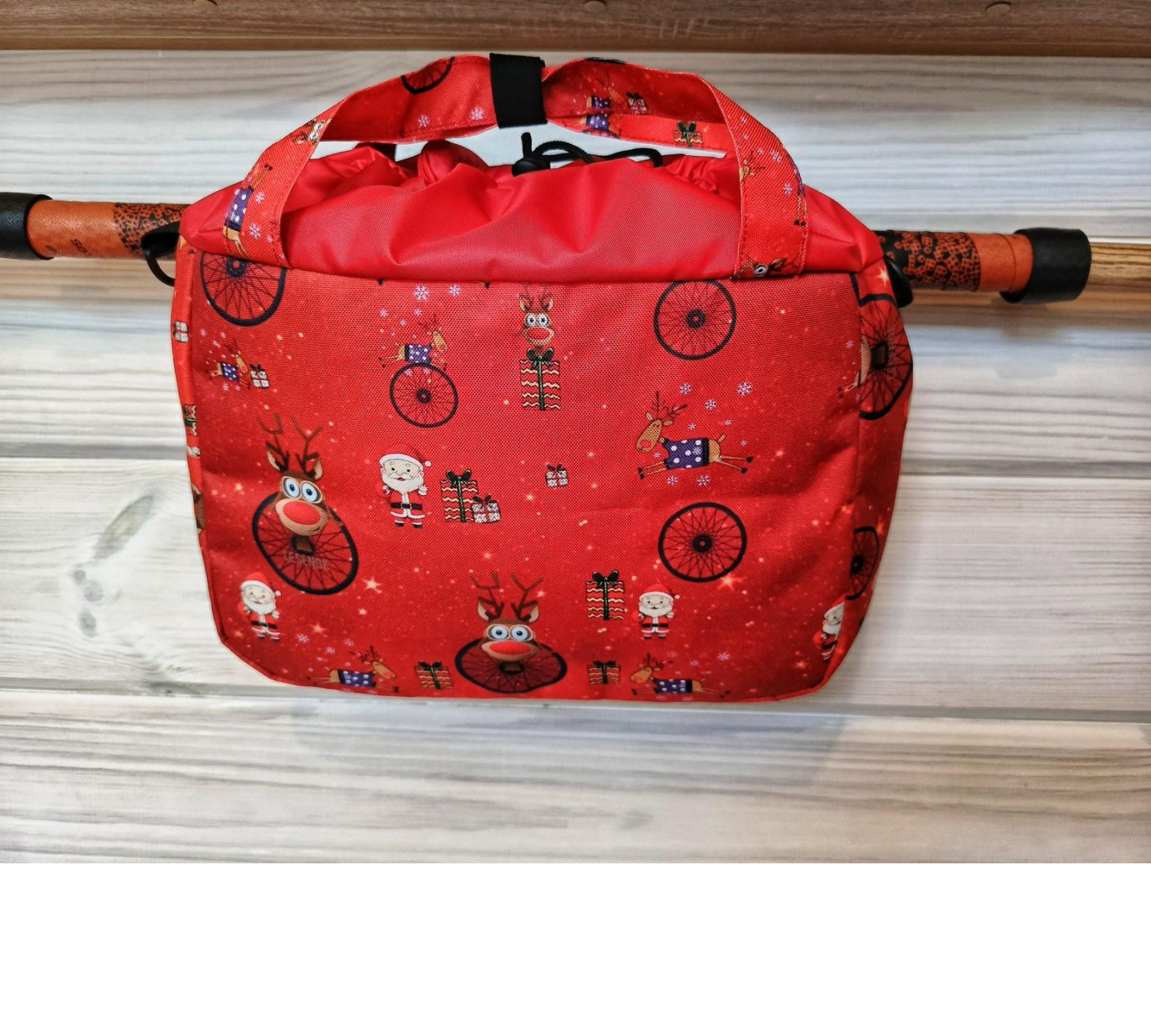 Bike bag Front Bag Handlebars | For bike rides before Christmas| Cycling New Year| Red Bags Gifts| Shoulder Bag Gift Bag! Presents