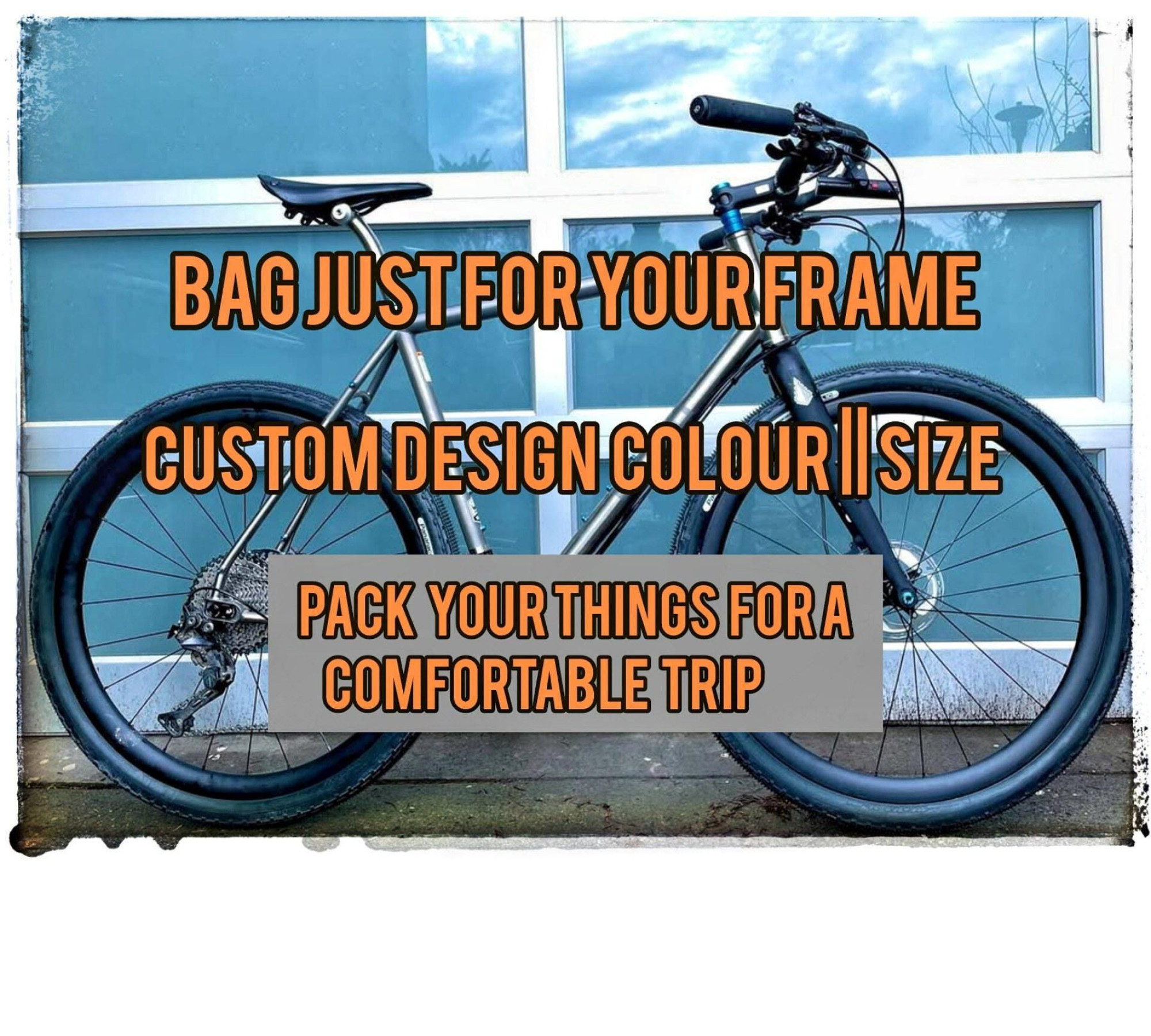 Set-4 Handlebar Cycling Bag+ frame bag+ full frame bag+small bike bag- custom, Cycling gifts - bicycle accessories for gravel ride bikepack.