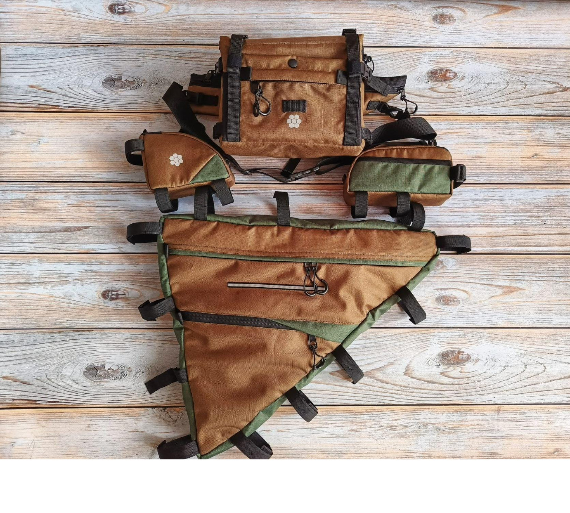 Set-4 Handlebar Cycling Bag+ frame bag+ full frame bag+small bike bag- custom, Cycling gifts - bicycle accessories for gravel ride bikepack.