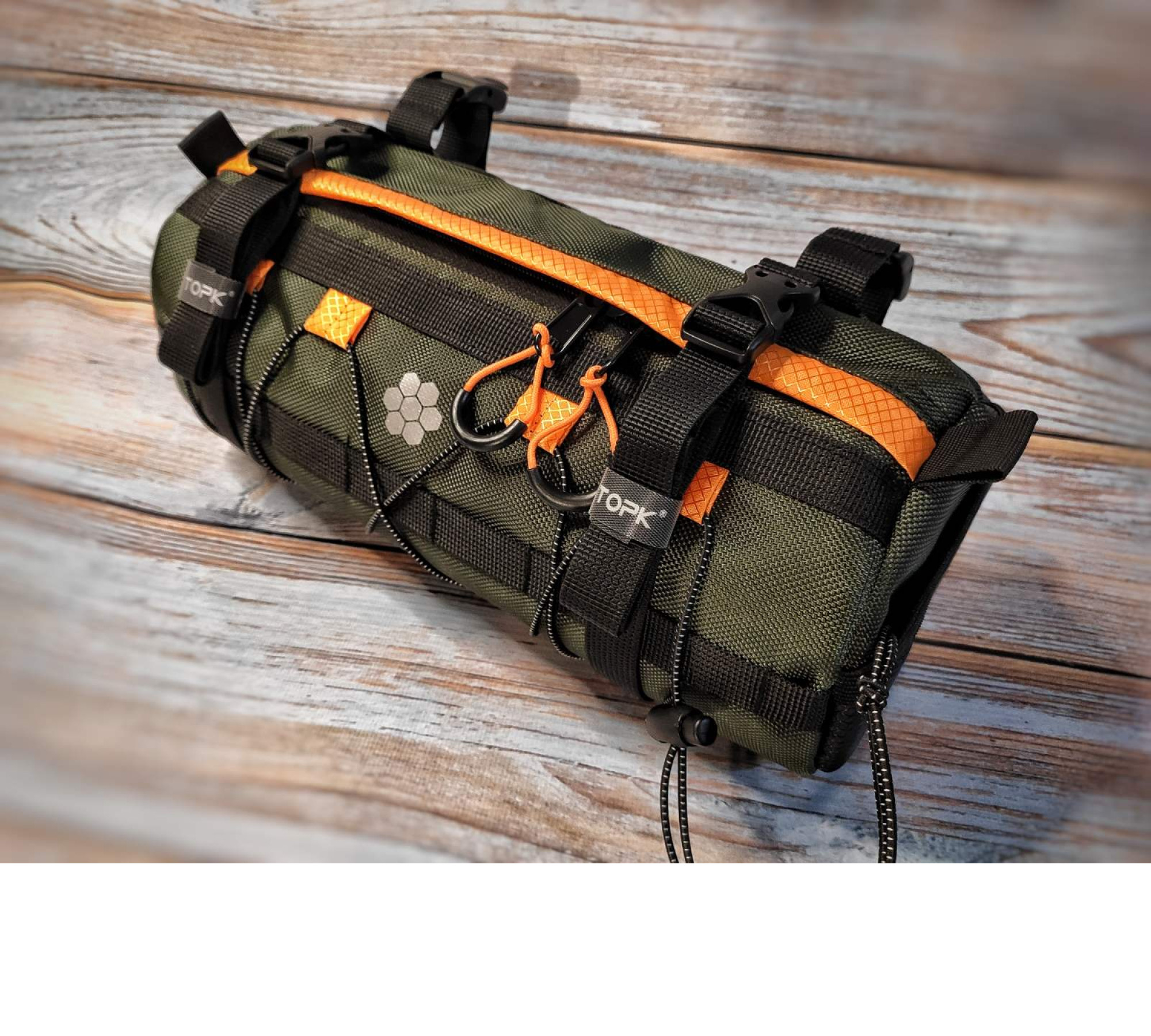  Handlebar Bag Bicycle ride bag Godzi-2 oliva+mandarin Lesenok