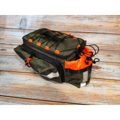 Panniers bags Bicycle pack SIGMA-8 oliva - orange Lesenok
