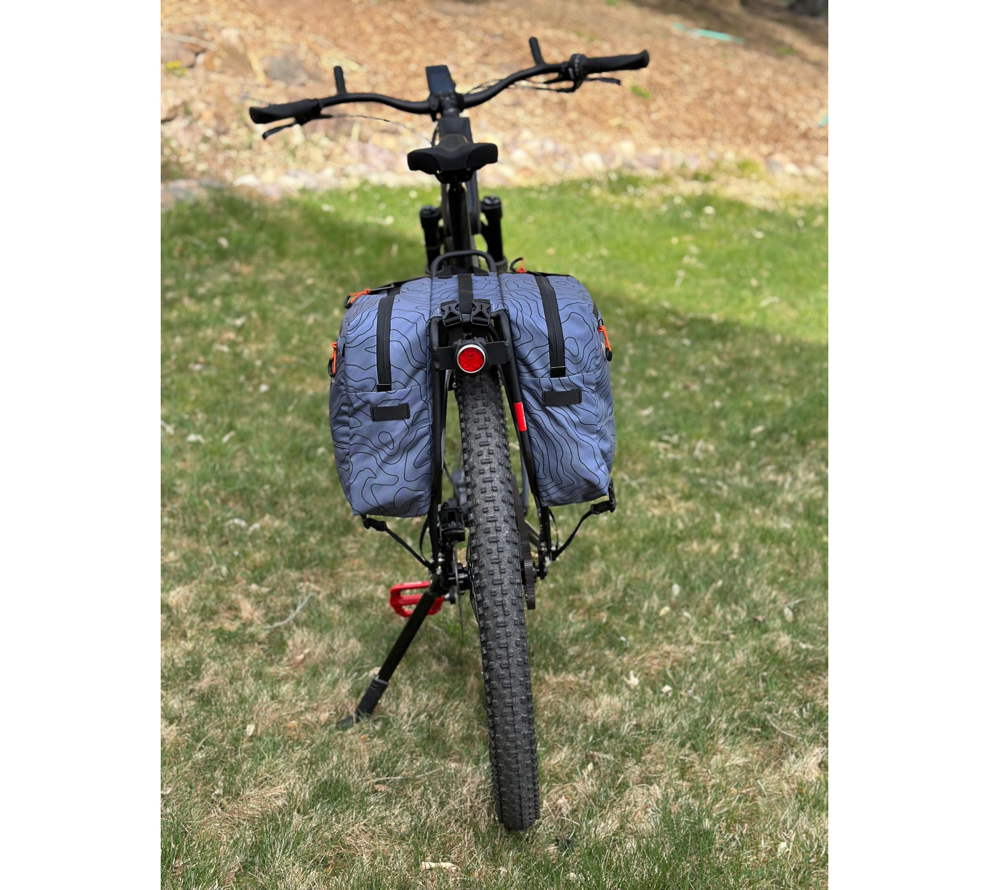 Trunk Bike Bag PROSTIR Grey Relief 