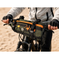 Cycling Handlebar Bag Bicycle ride bag Godzi-2 oliva+mandarin