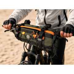 Cycling Handlebar Bag Bicycle ride bag Godzi-2 oliva+mandarin