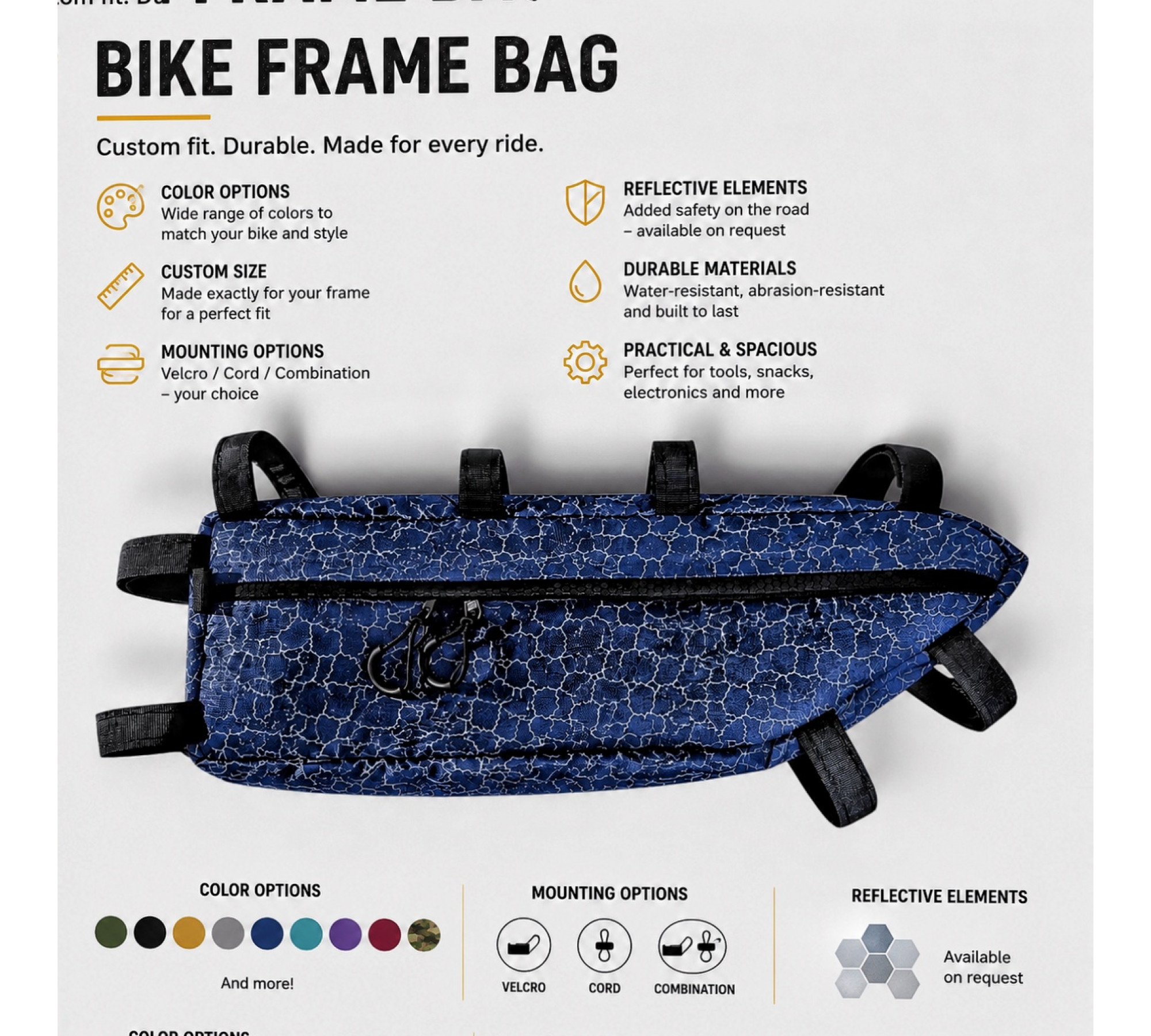 Colorful Half frame bag Long custom 