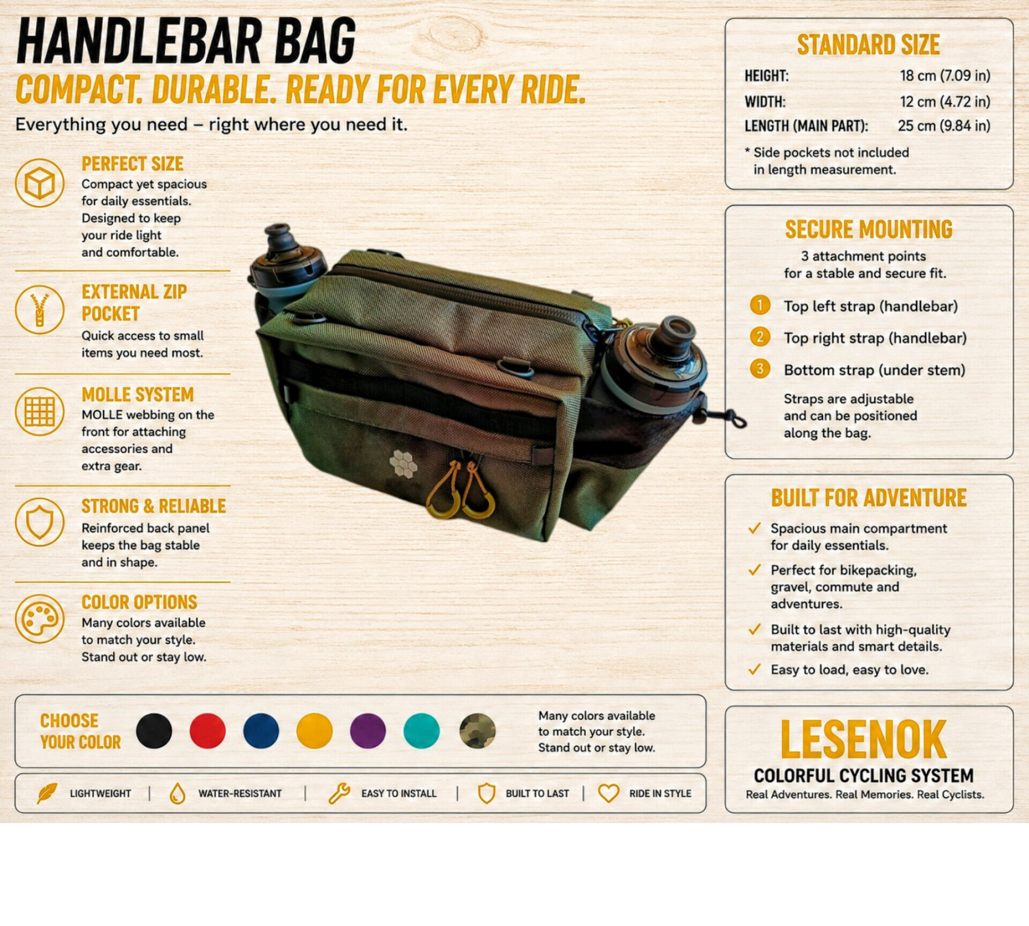 Front Bike Bag NAUTILUS – LESENOK