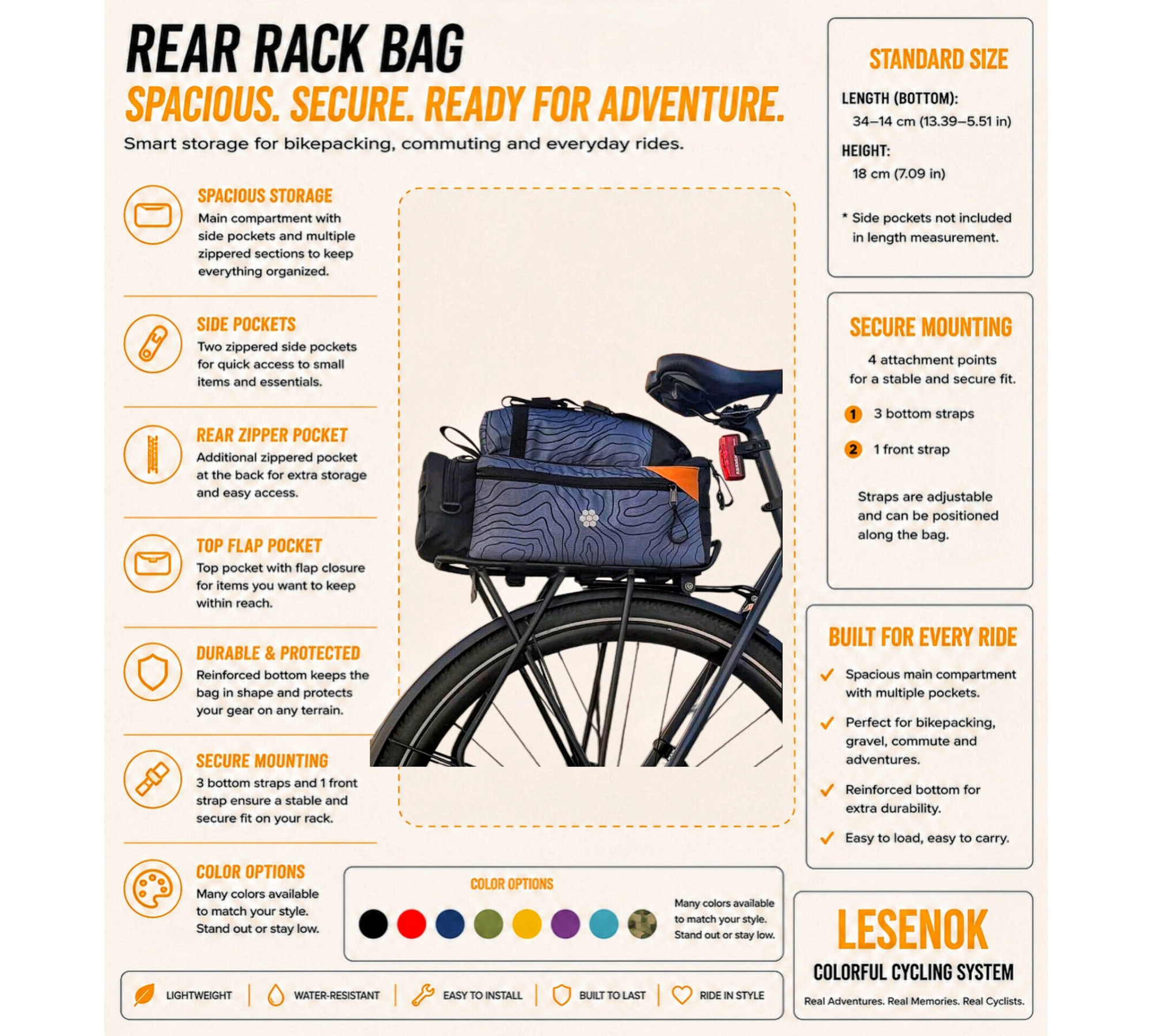 Pannier Bags Trunk Rear RANDONE – LESENOK