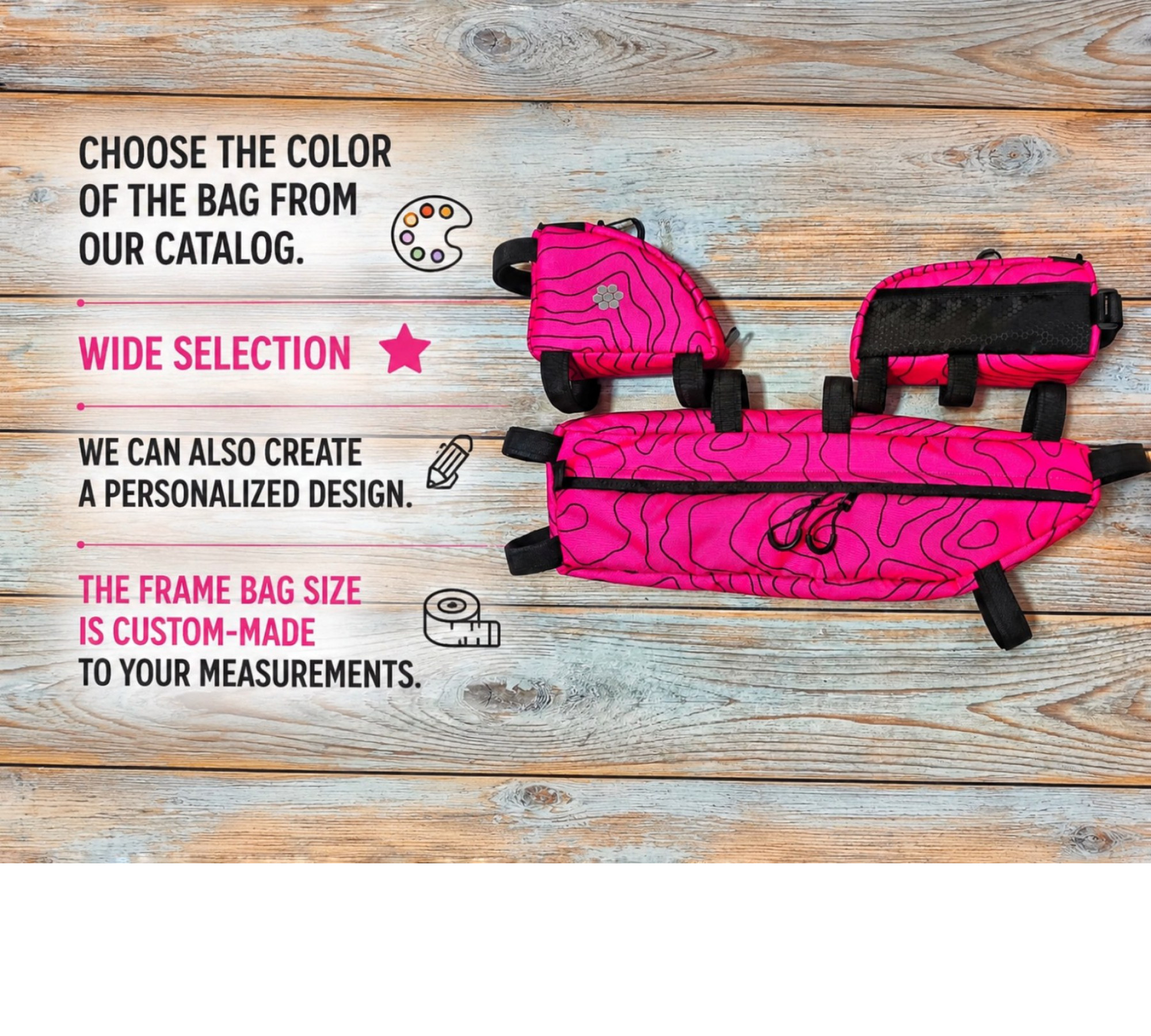 Gravel Weekend Set-3 Colorful Bikepacking Bag System