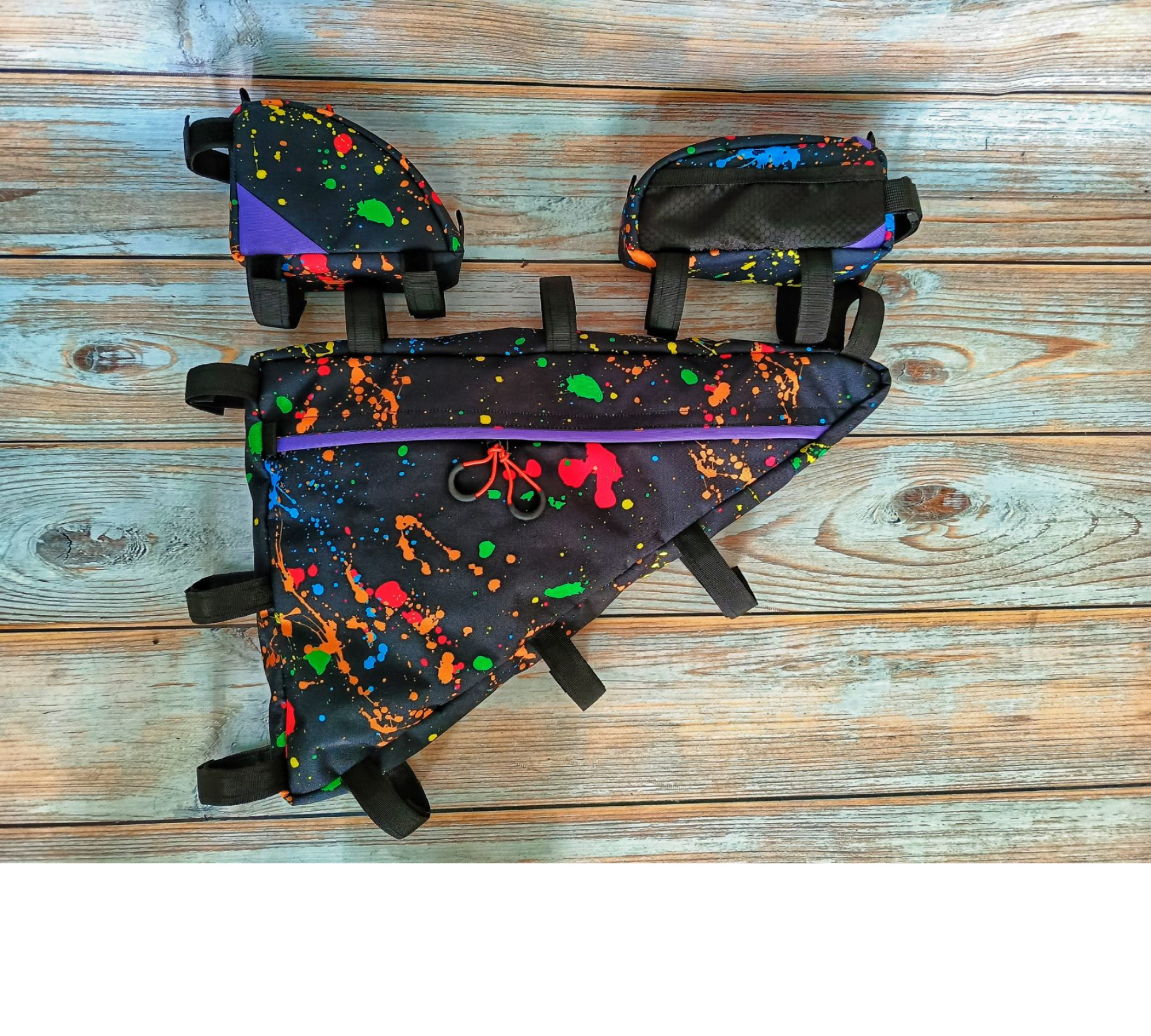 Medium Bike Bag Set – 3 Bags Colorful Cycling System