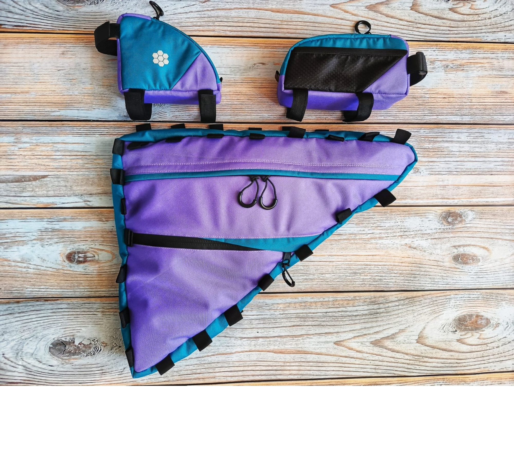Medium Bike Bag Set – 3 Bags Colorful Cycling System