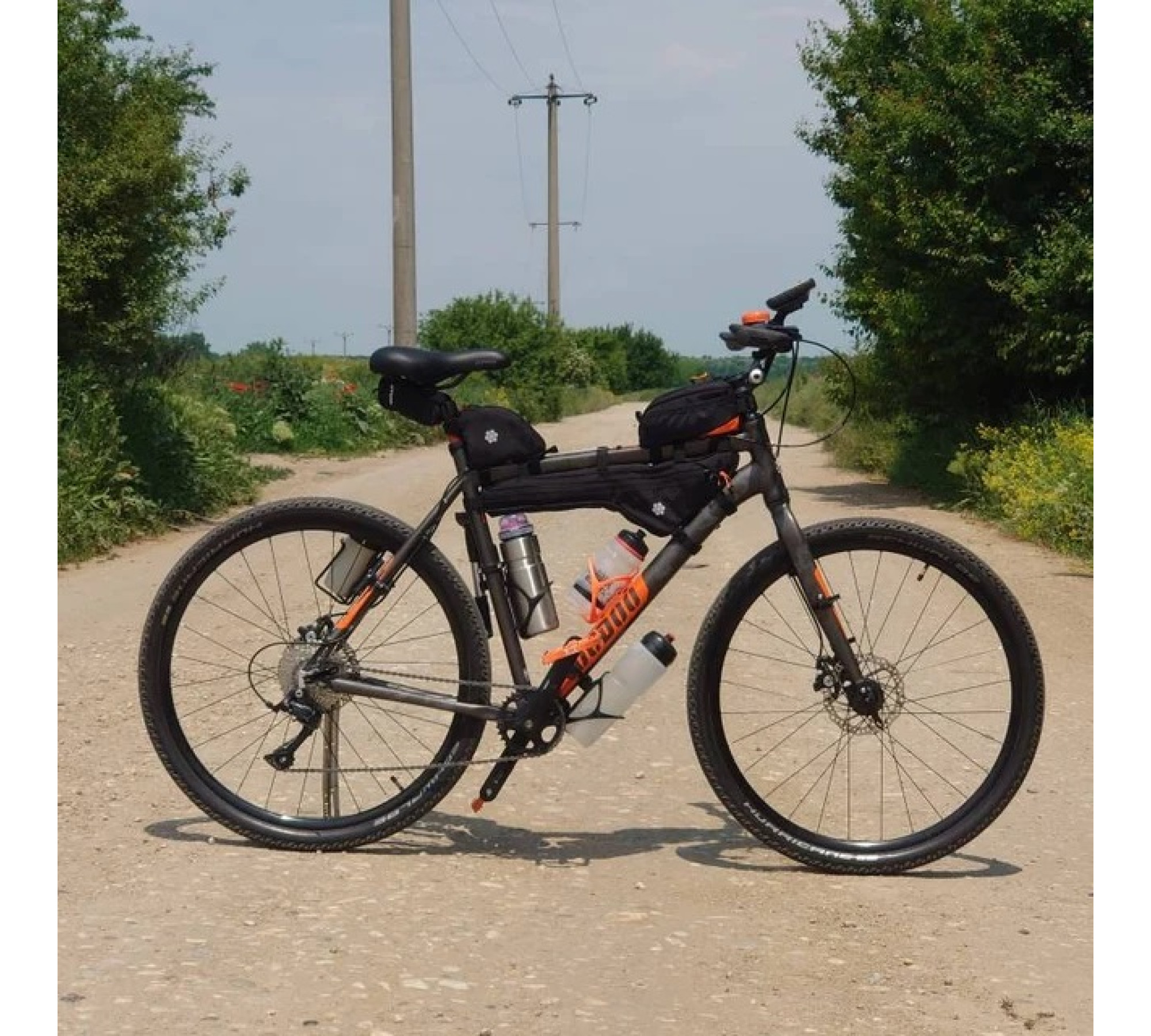 Custom Half Frame Bike Bag Long by Lesenok