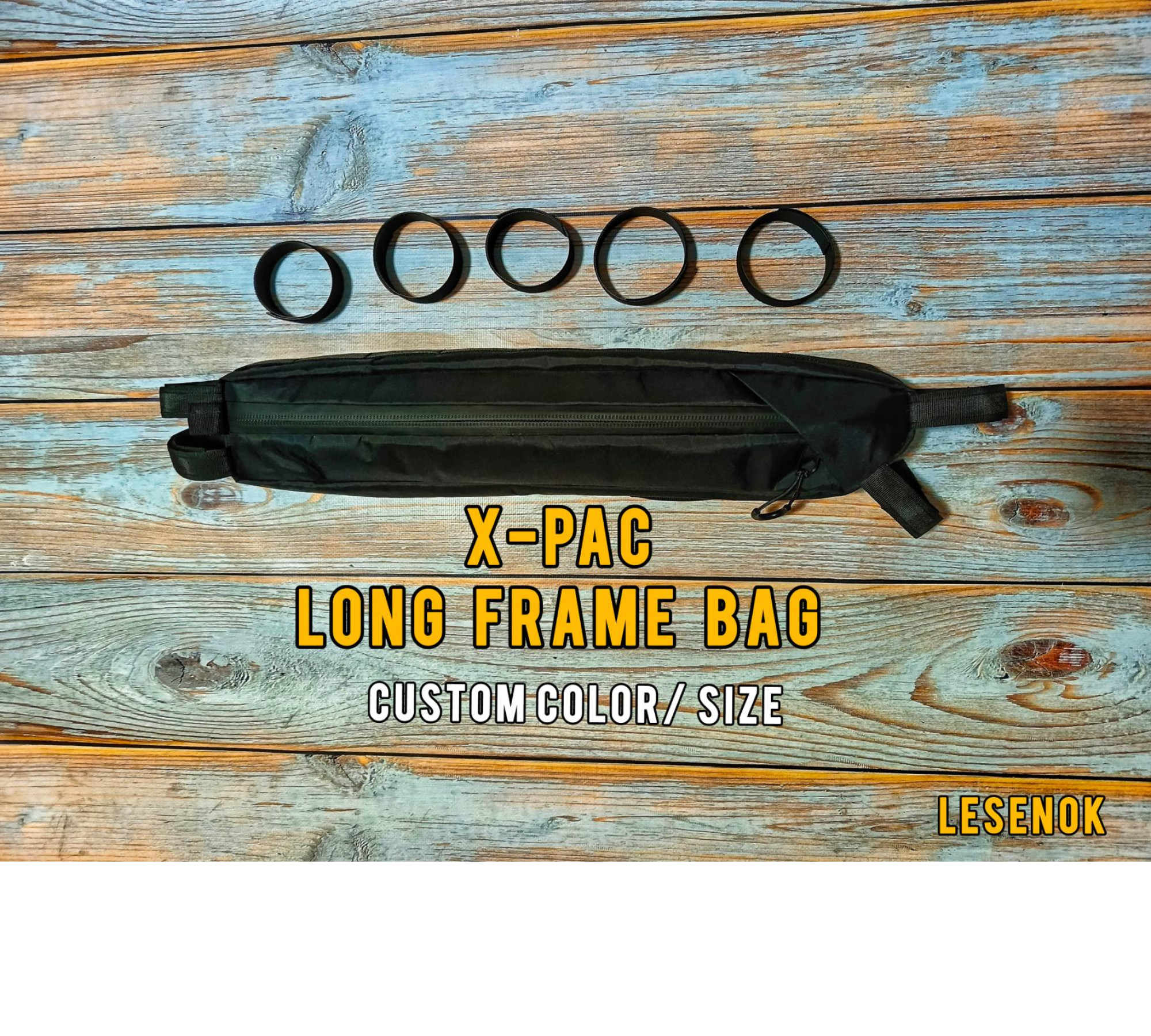 Half Frame Bike Bag Long-X – Custom Frame Bag for Bicycle | Lesenok