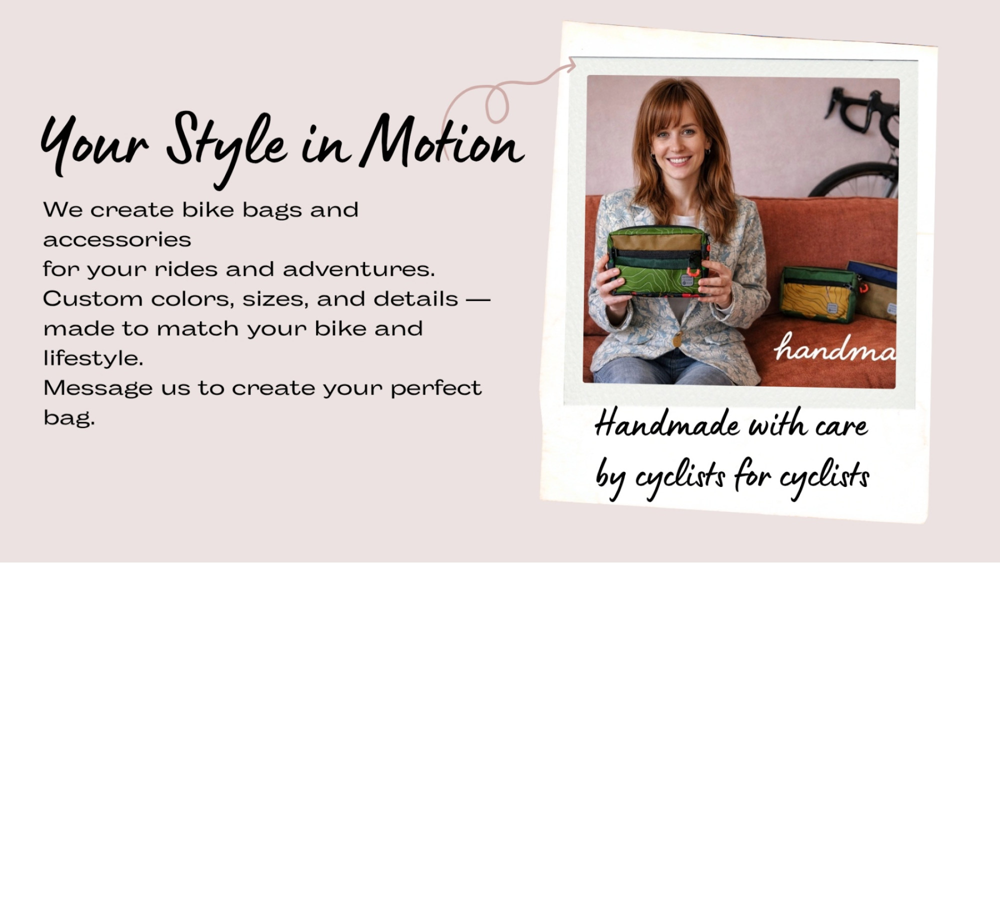 Custom Bicycle Bag For You to order