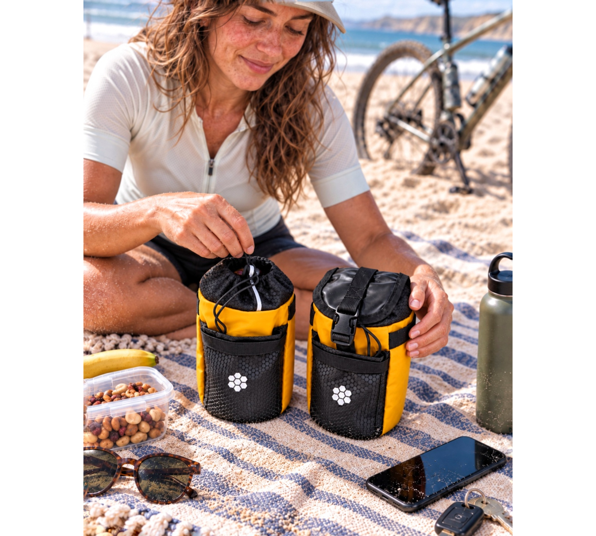 Feeder Clips Bike Feed Bag for Handlebar