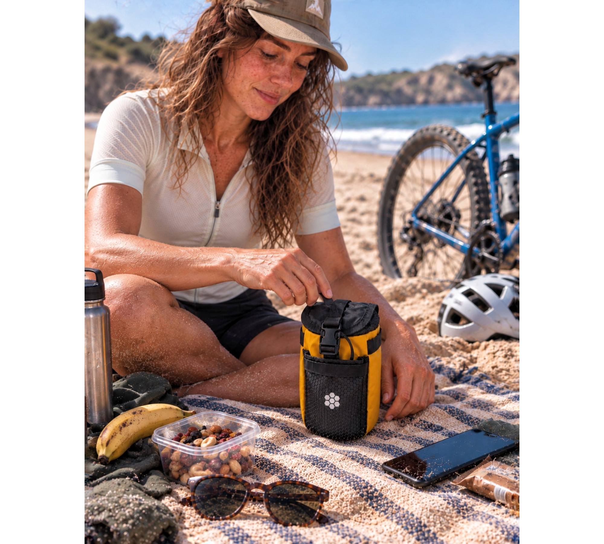 Feeder Clips Bike Feed Bag for Handlebar