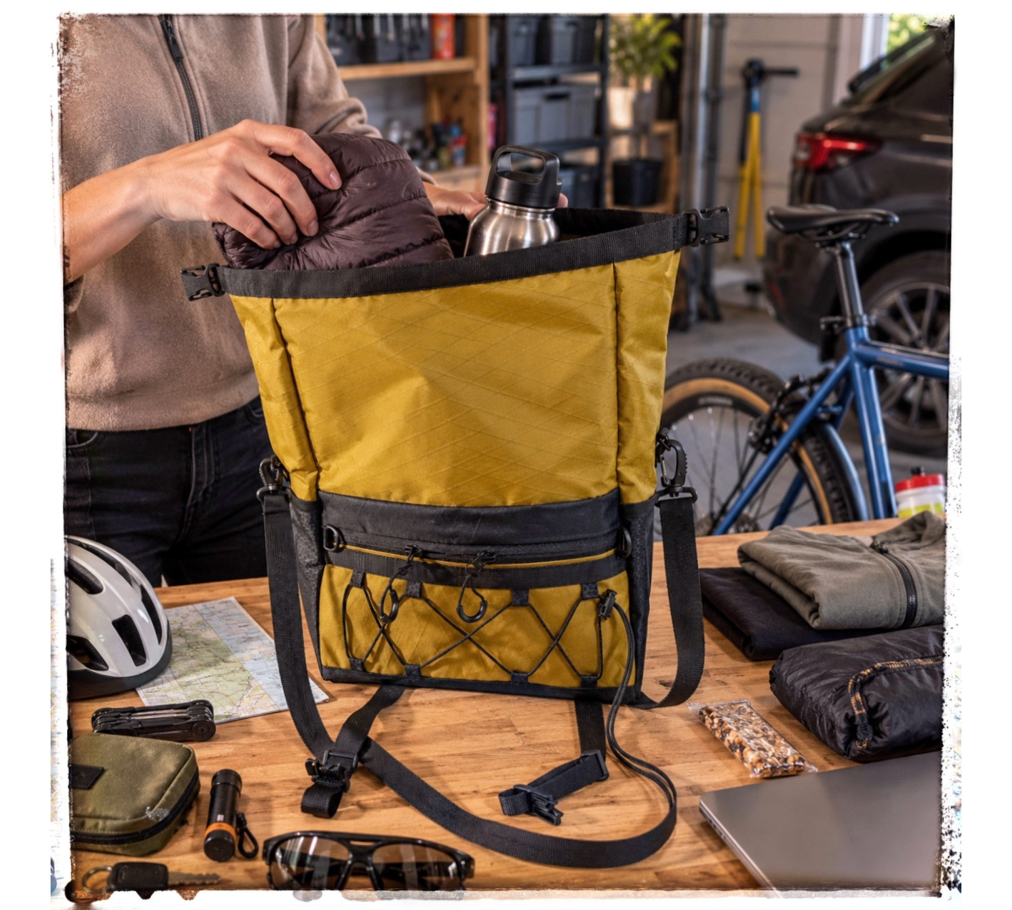 X-Pac Handlebar Bike Bag with Roll-Top Closure
