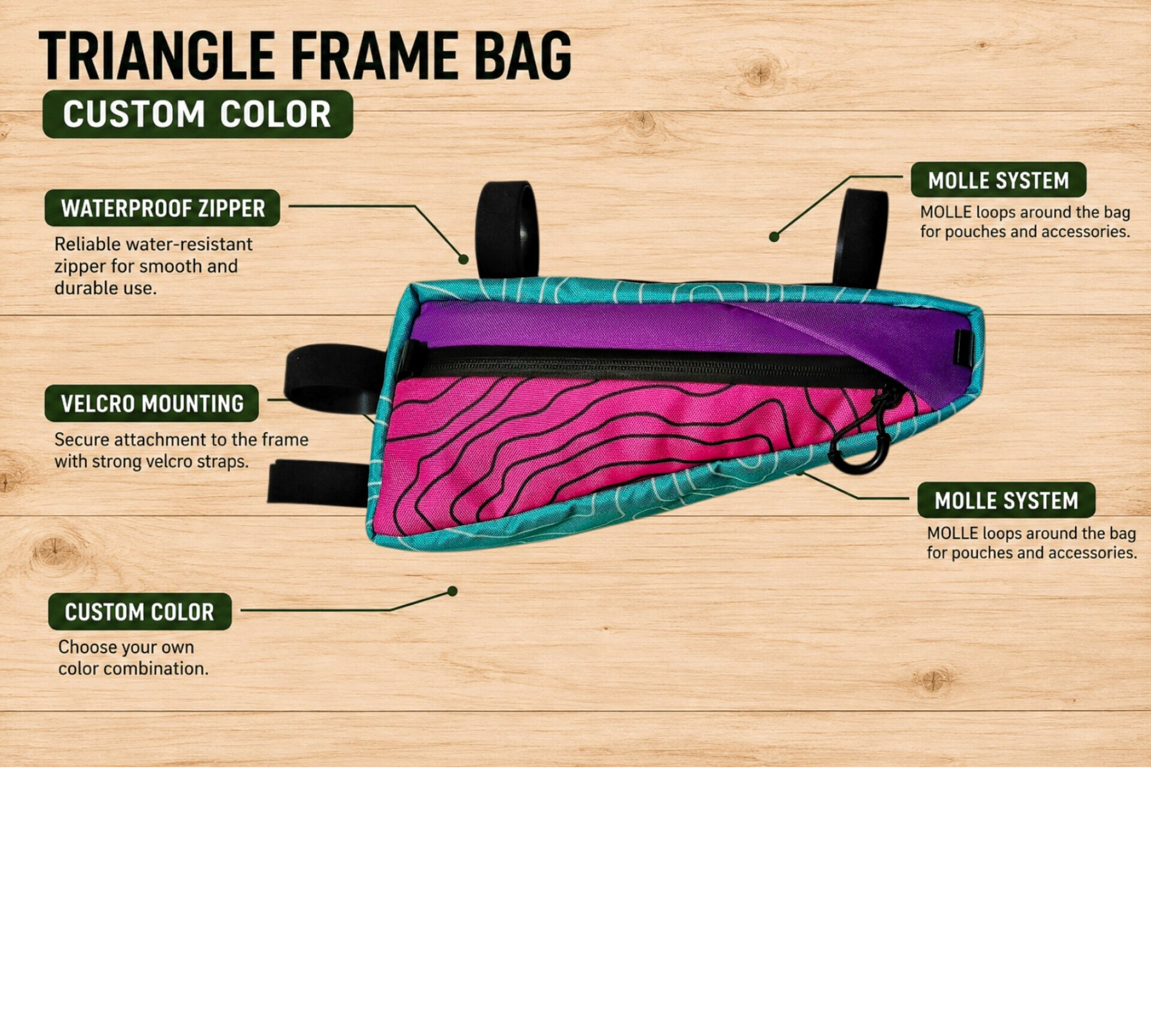 PIKO Custom Half Frame Bike Bag for Gravel & Bikepacking