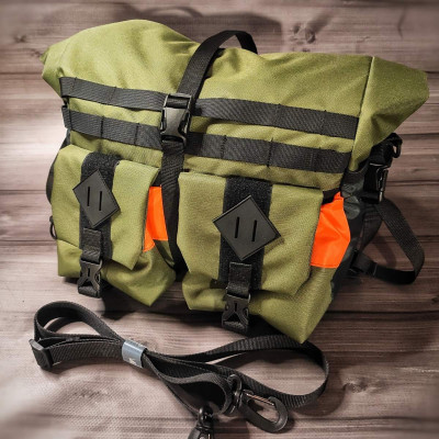 Barrel Bicycle Bag-Handlebar bag gifts. Bike bag for ride trip. Bikepacking gear. Gravel bag asseccories. Roll-top bag big. Bike pack