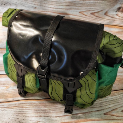 Front Bicycle Bag Big Handlebar bag gifts for ride trip, Bikepacking gear pack, Gravel bag asseccories, Roll-top bag big Bike pack large.