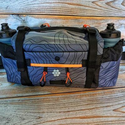 Waist Cycling bag Belt Gear gifts, grey Fanny Pack large, Bicycle ride bag, Handlebar bag, Cycling hip pack, Bike bag sport for cyclists