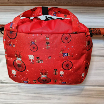 Bike bag Front Bag Handlebars | For bike rides before Christmas| Cycling New Year| Red Bags Gifts| Shoulder Bag Gift Bag! Presents