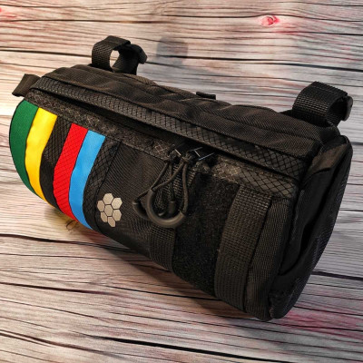Handlebar Bike Bag Rainbow. Cycling gifts! Great bike accessories. Bikepacking gear for gravel ride. Handlebar Bike Bag Rainbow. Cycling gifts! Great bike accessories. Bikepacking gear for gravel ride.