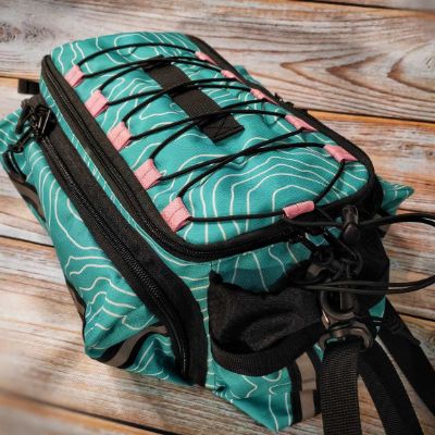 Panniers bags Bicycle pack SIGMA-8 Turquoise relief Lesenok