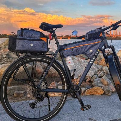 Pannier Bags Trunk Rear RANDONE Grey Relief Lesenok Pannier Bags Trunk Rear RANDONE Grey Relief Lesenok